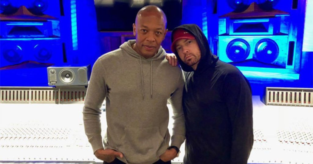 Eminem with his mentor and a pioneer of Hip-Hop, the one and only Dr. Dre. Dre was the ultimate backbone of the original "Relapse" CD.